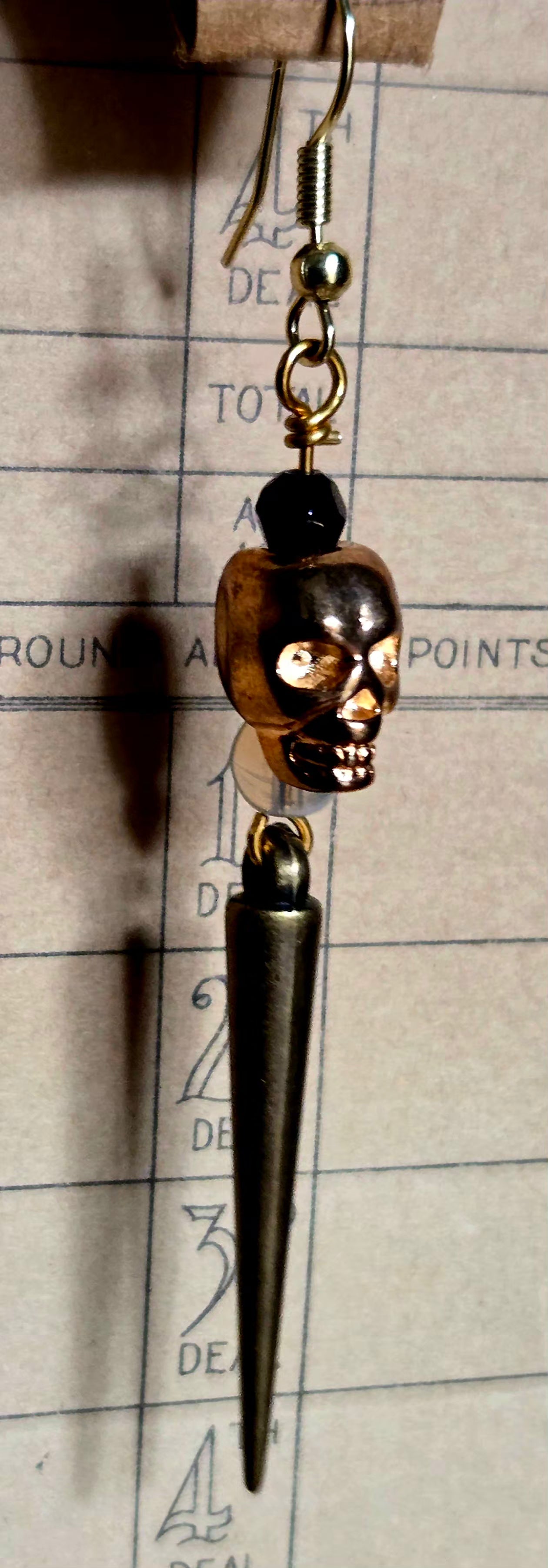 Skull Spike Single Earring