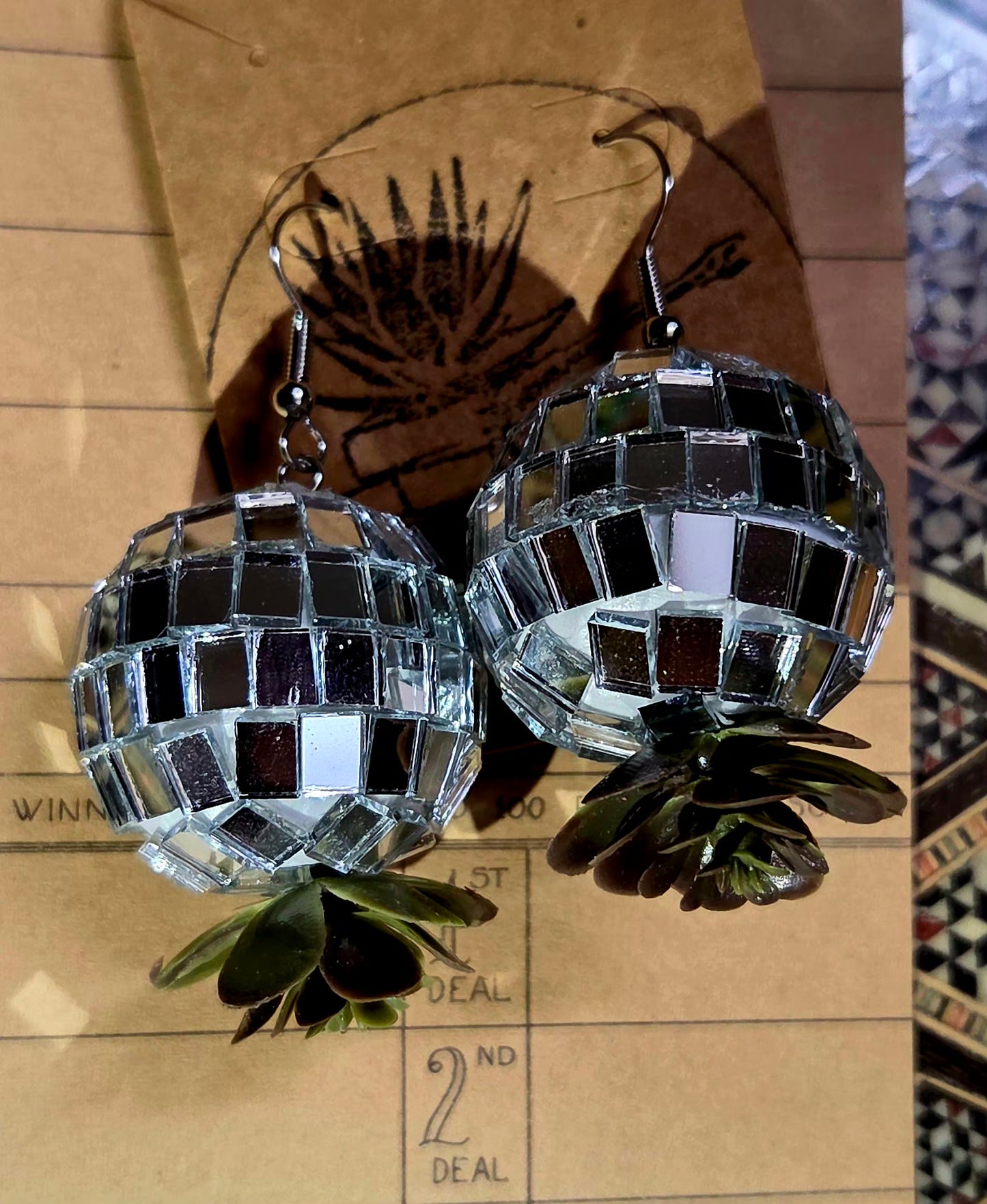 Disco Succulent Earrings