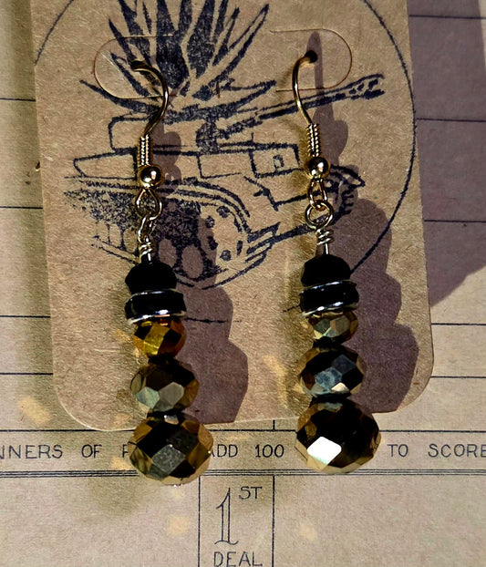 Golden Snowmen Earrings