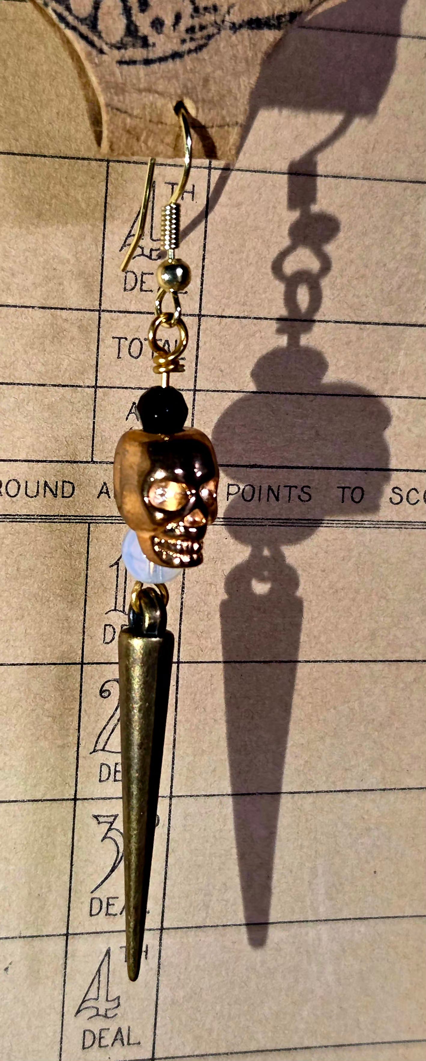 Skull Spike Single Earring