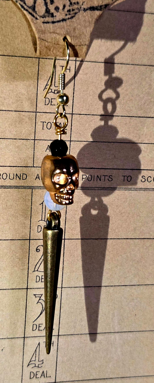 Skull Spike Single Earring
